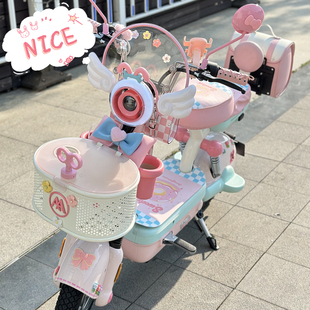 适用爱玛q豆元 饰配件电动车配饰后视镜脚垫坐垫套 宇宙play雅迪装