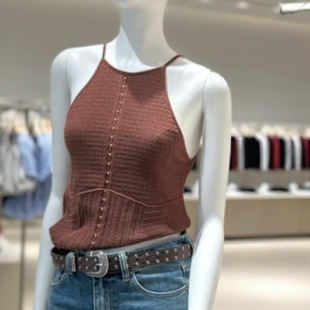 UR2025夏甜美减龄少女风肌理感针织衫 吊带背心上衣女ins