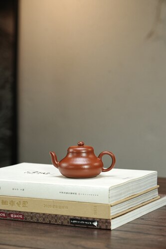 闪购 宜兴紫砂壶朱泥小君德壶120CC家用手工紫砂泡茶壶功夫茶具