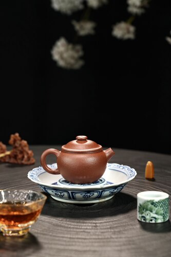闪购 宜兴紫砂壶紫泥小钢炮壶110CC家用手工紫砂泡茶壶功夫茶具