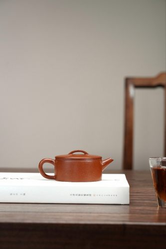 闪购 宜兴紫砂壶红降坡汉瓦壶120CC家用小品手工泡茶壶紫砂茶具