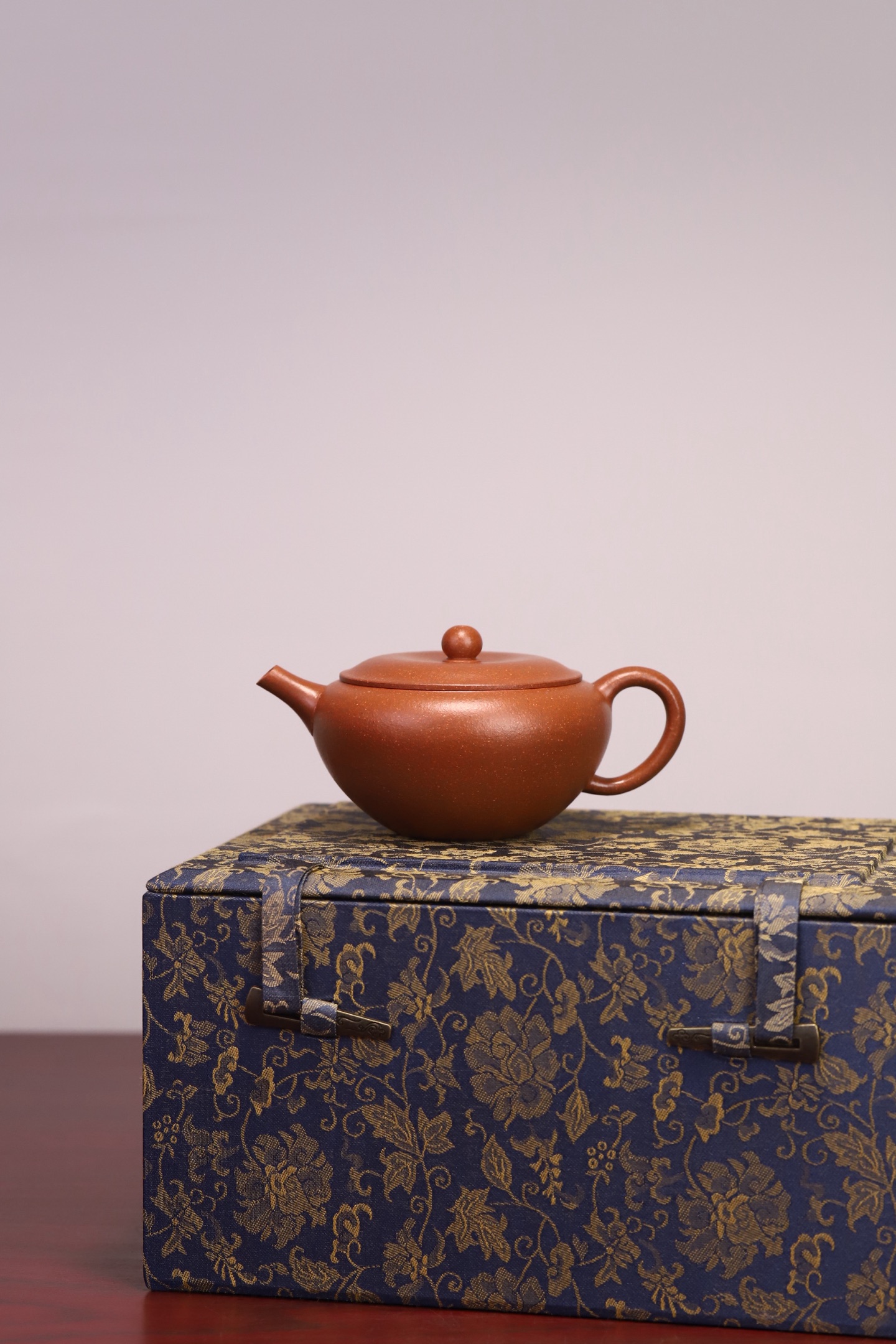 闪购 宜兴紫砂壶全手工红降坡钵盂壶150CC家用泡茶壶紫砂功夫茶具