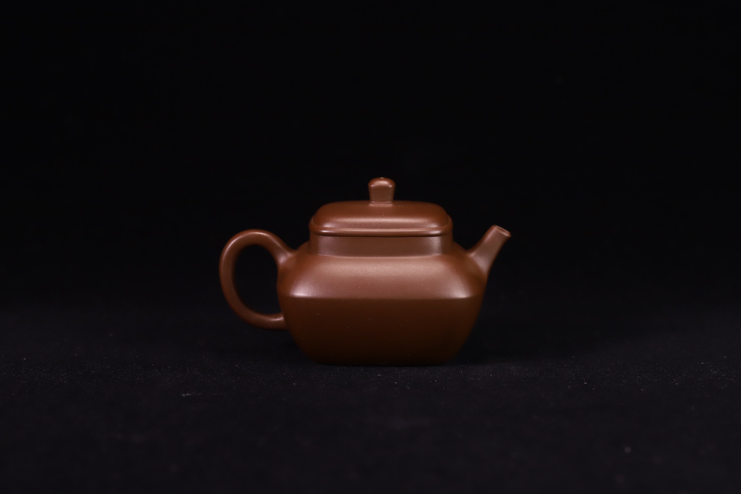 闪购 宜兴紫砂壶全手工老紫泥四方合欢壶130CC家用紫砂泡茶壶茶具
