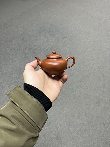 闪购 宜兴小品紫砂壶朱泥笑樱壶120CC家用手工泡茶壶紫砂功夫茶具