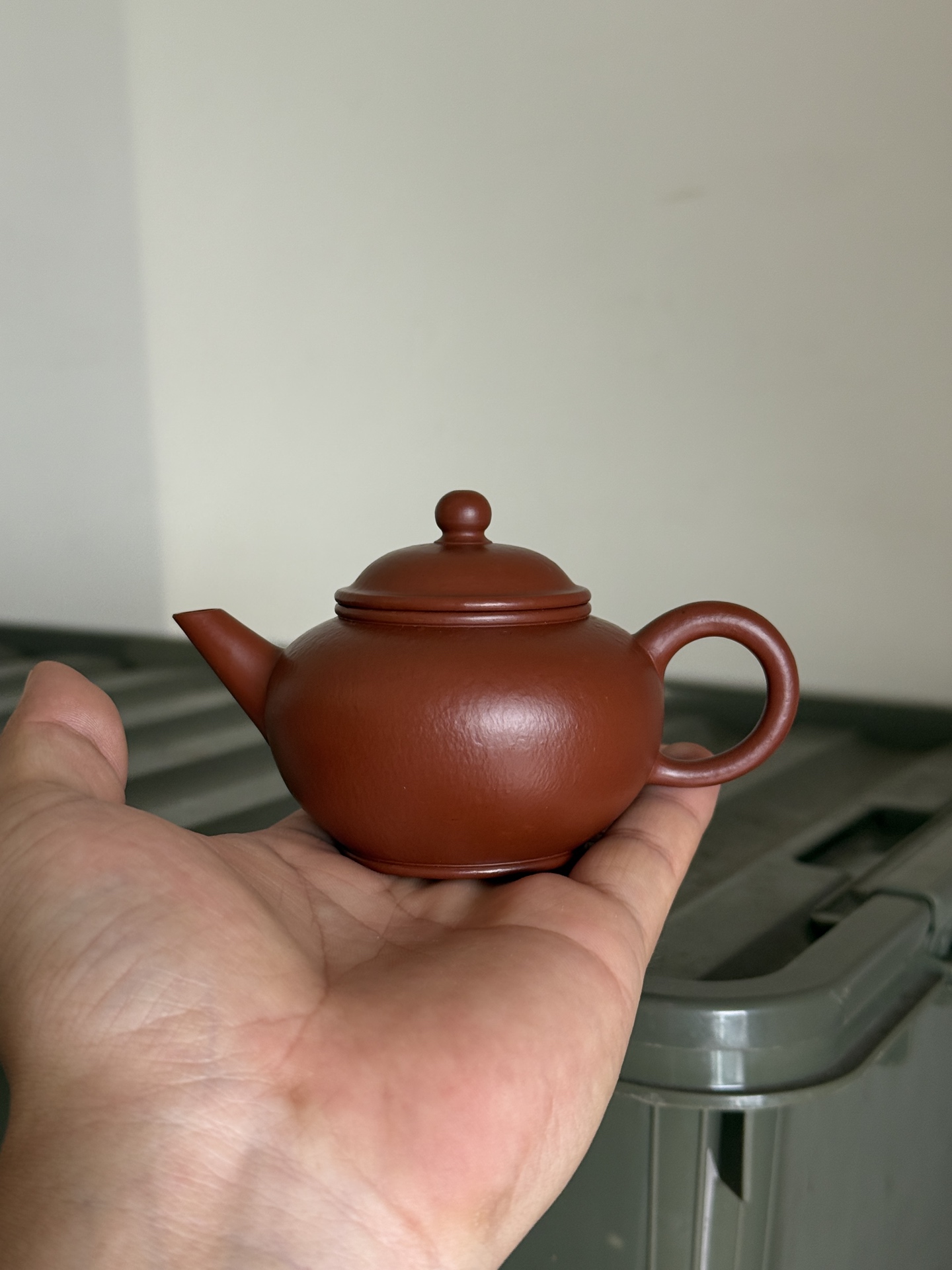 闪购 宜兴紫砂壶全手工朱泥水平壶110CC家用紫砂泡茶壶功夫茶具