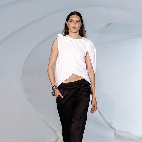 【折】木兰买手店 Christopher Esber 2J秀款白色不对称T恤上衣