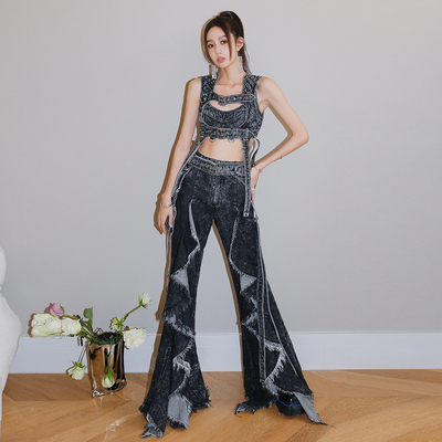 LaurenceChico牛仔背心X型胸衣