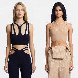 上衣背心胸衣打底短裤 Dion 短款 针织镂空无袖 木兰补贴 Lee2J新款