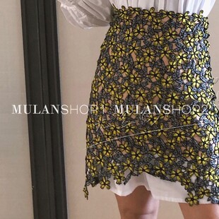 Elliatt设计师春季 折 半裙XSM 甜美蕾丝半裙 新长袖