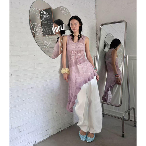 官方授权shelle artiste干杯吧不规则斜边背心连衣裙2025秋季新款