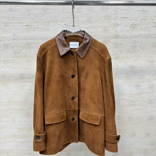 Diana Vevina 25AW 反绒麂皮拼皮领廓形外套