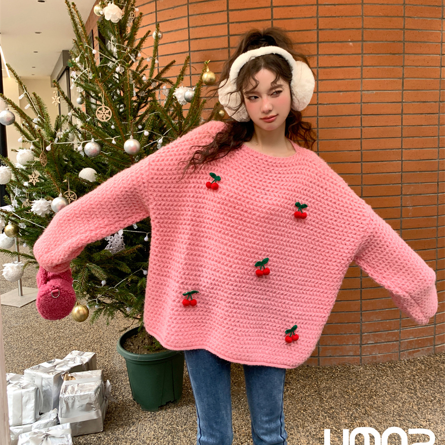 【折】VGNZ 官方授权 秋冬新款 时尚加厚樱桃毛衣