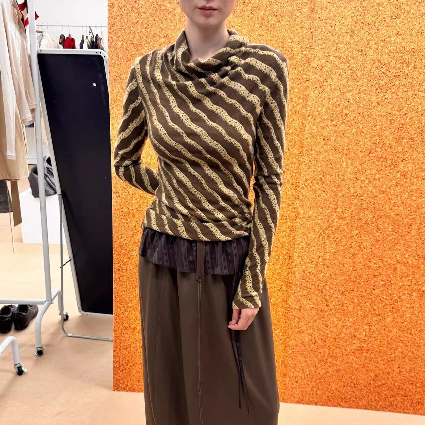 【新品】PALAVAS云梦环游上衣拼色针织衫高领打底衫长袖T恤女原创,女装/女士精品,时尚套装,淘宝优惠券,粉丝福利购,淘宝优惠卷