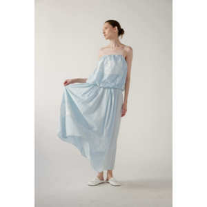 NONETONE · 缀影挽歌绣花抹胸 花苞碎褶连衣裙