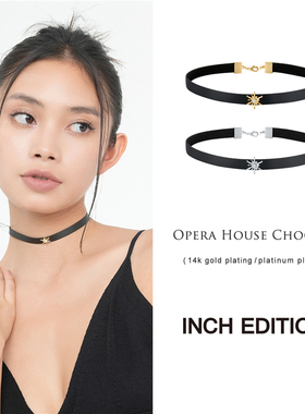 INCH EDITION 2R夏季新款日落歌剧院液态太阳项圈配饰choker木兰