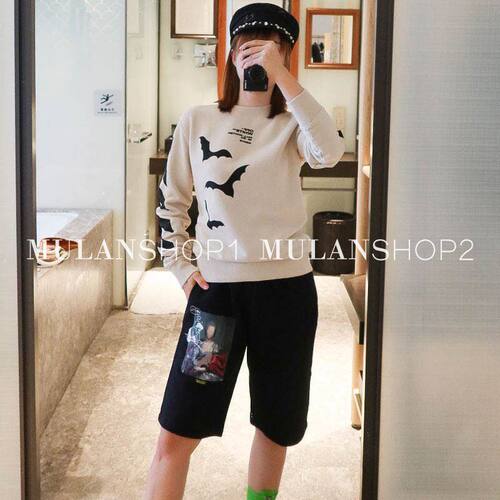 【折新】OFF WHITE正品黑色休闲短裤新图案木兰买手店