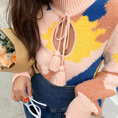 【4折秒杀】Alice mccall泡泡袖圆领甜美宽松绑带上衣GCDS牛仔裤