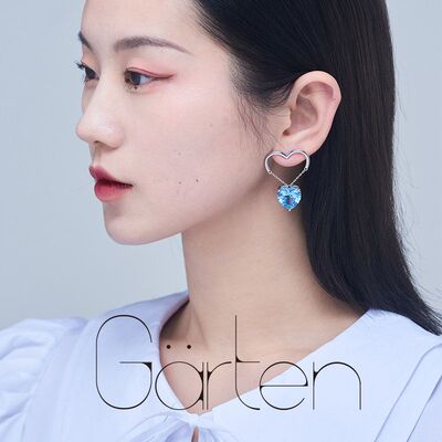买手店 Garten告白系列爱心钻石耳环钉耳饰小众设计少女甜美