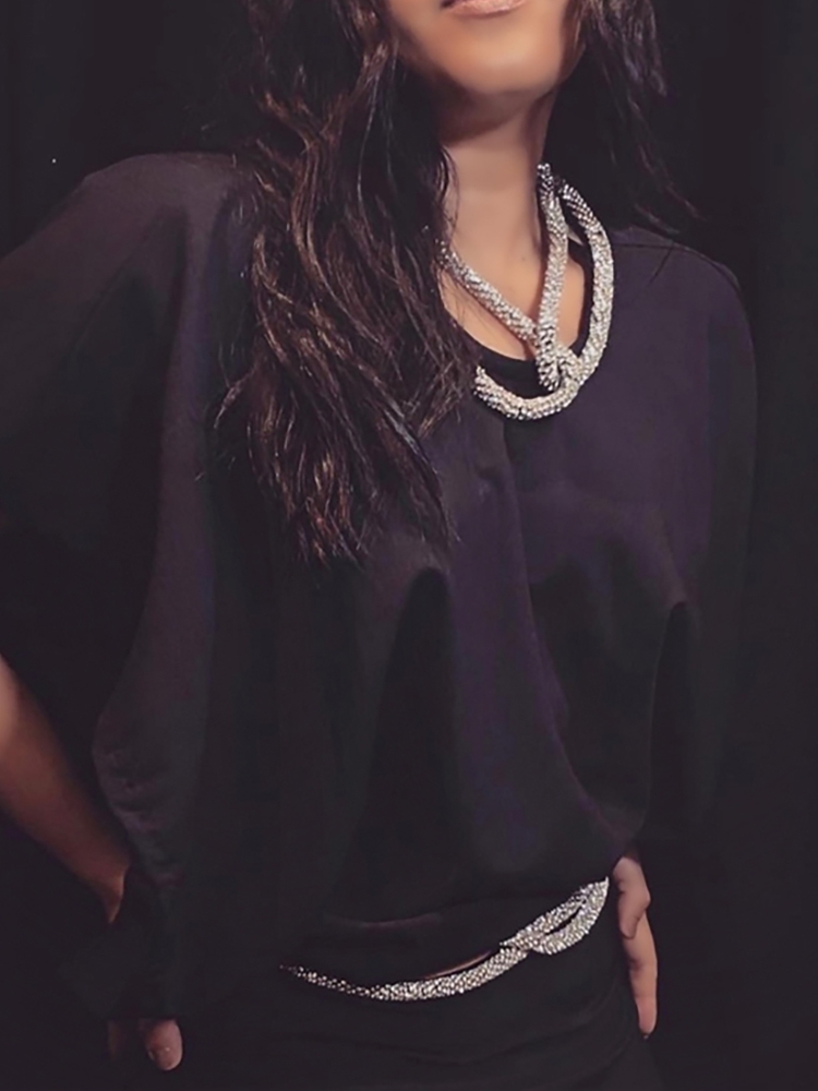 【折】Christopher Esber秋冬新黑色设计感质感抽绳宽松上衣短袖