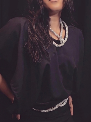 【折】Christopher Esber秋冬新黑色设计感质感抽绳宽松上衣短袖