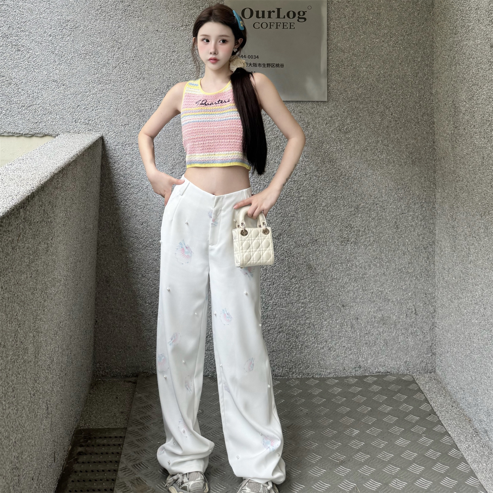 Three Quarters 24夏季logo刺绣手钩编织上衣贝壳印花裤木兰合集