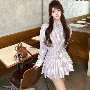 竖条纹衬衫 2025SS 百褶裙 Martin Andrea