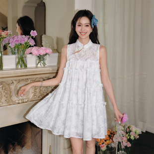 Quarters 盘扣蝴蝶碎花娃 24夏季 新中式 娃裙木兰合集 新款 Three