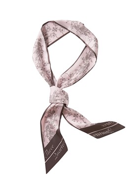 Three Quarters25AW 粉色腰果花拼接复古百搭丝巾