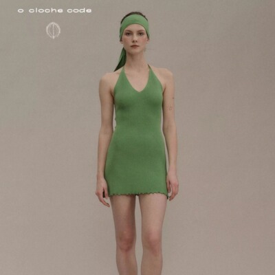 o cloche code__挂脖吊带裙（含飘带）