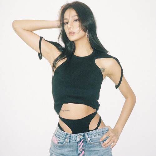 5折 Dion Lee 辣妹风黑色机能背心镂空绑带短裤
