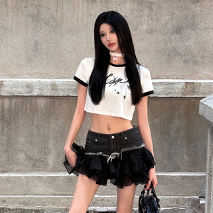 新款 24夏季 刺绣Logo短Tee牛仔拼接百褶纱裙木兰合集 FLEURANT JAC