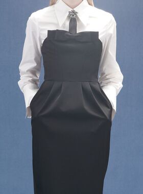 【折】4MILE设计师品牌 黑色蝴蝶结茧型抹胸连衣裙百搭木兰