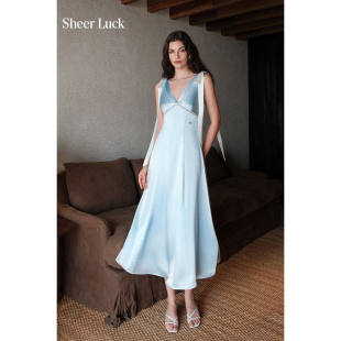 Sheer Clair老钱风珍珠网钻鸵鸟毛抹胸紧身短裙 Luck