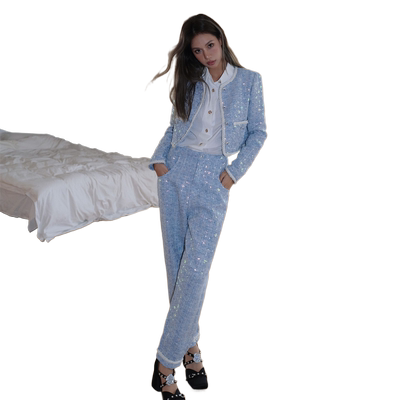 现货Sister Jane 2S  Windmill Tweed5月夹克外套蓝裤子白衬衫