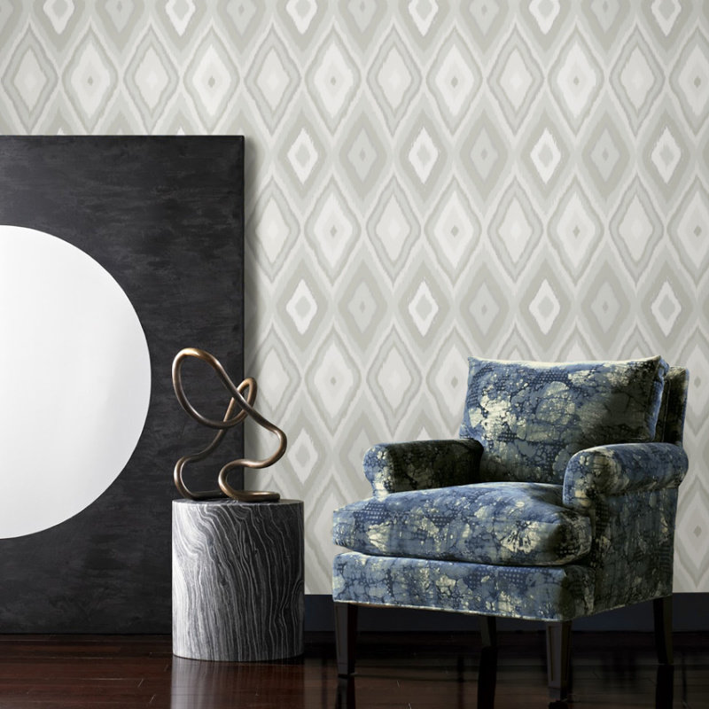 water rhyme diamond美式 复古 北欧现代菱形 客厅 卧室 墙纸壁纸