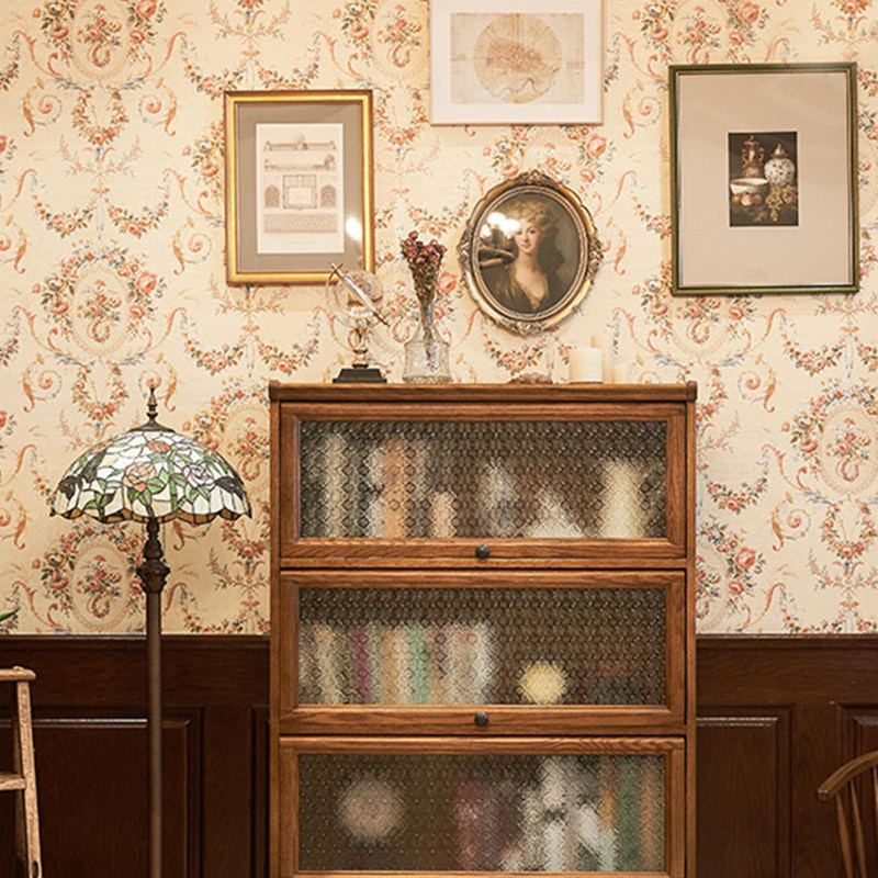 美国进口墙纸美式复古传统宫廷花北美小镇客厅卧室餐厅背景墙壁纸