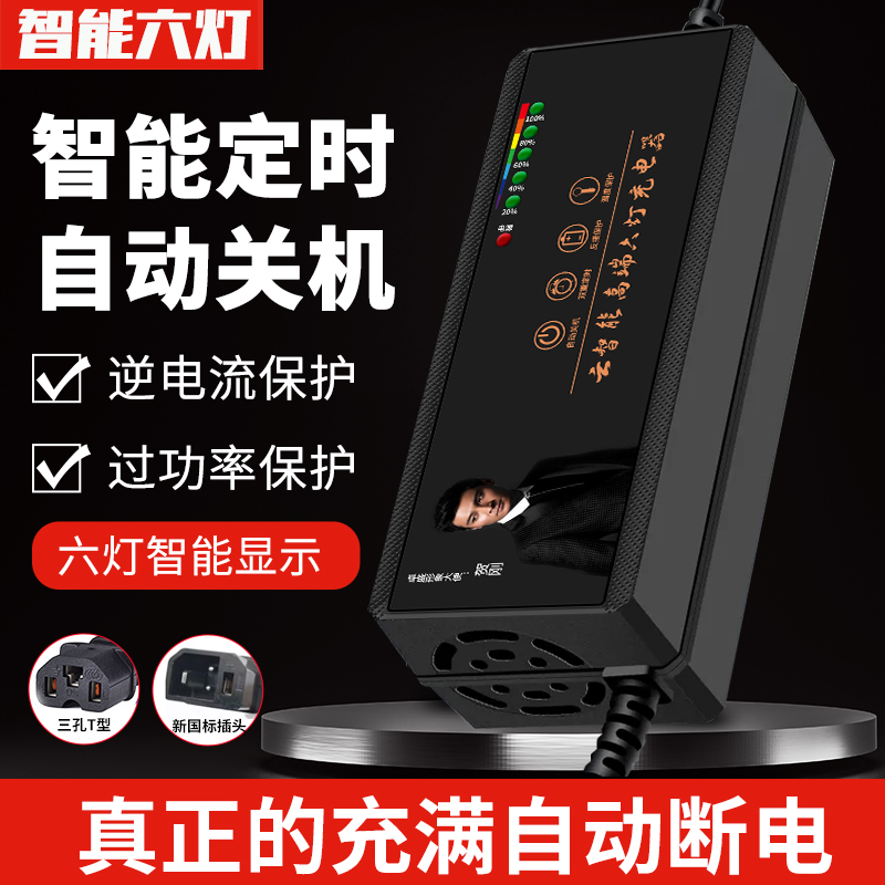 电动车电瓶车充电器48V12AH20AH60V72V30a爱玛台铃雅迪电车三轮车