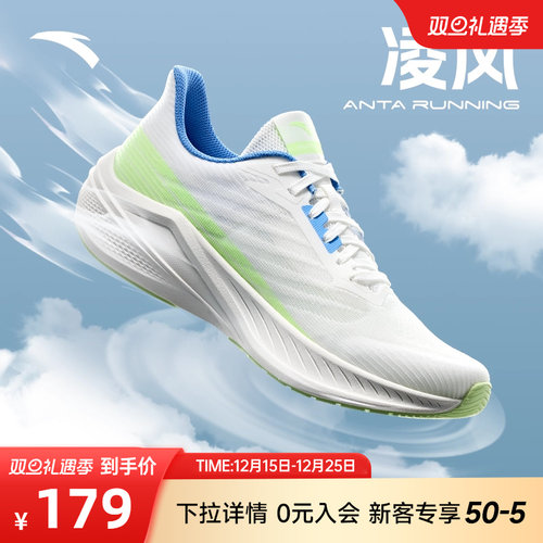 安踏凌风轻便透气男士跑鞋