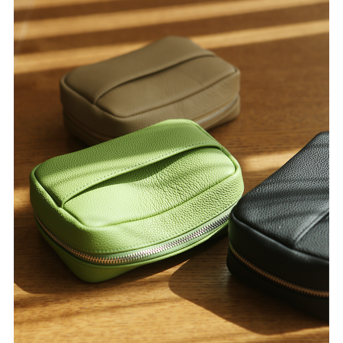 sainkho山叩化妆包真皮方洗漱包