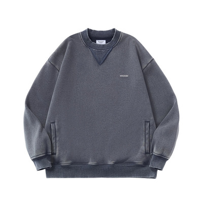 DRIVESTRAIGHT 生活系列：做旧水洗加绒保暖百搭男女圆领卫衣2.0