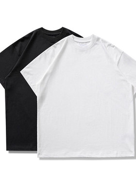 DRIVESTRAIGHT 周年回馈：双纱纯棉休闲男女圆领背心套装打底T恤