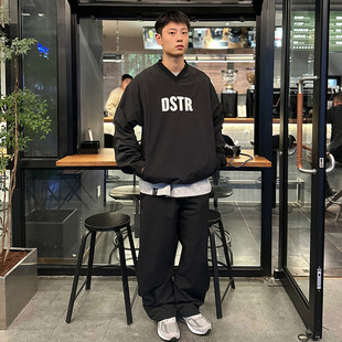 DRIVESTRAIGHT 23AW日系休闲复古宽松防水刺绣多口袋长袖卫衣DSTR