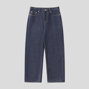 DRIVESTRAIGHT 25AW支线12.5oz红边赤耳宽松直筒脱浆复古原牛仔裤