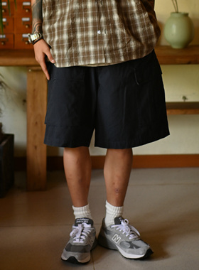 DRIVESTRAIGHT 24SS支线日系水洗军事风大口袋工装短军裤男DSTR