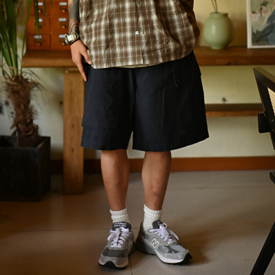 DRIVESTRAIGHT 24SS支线日系水洗军事风大口袋工装短军裤男DSTR