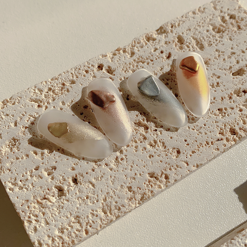 PU涩味金属电镀饰品美甲