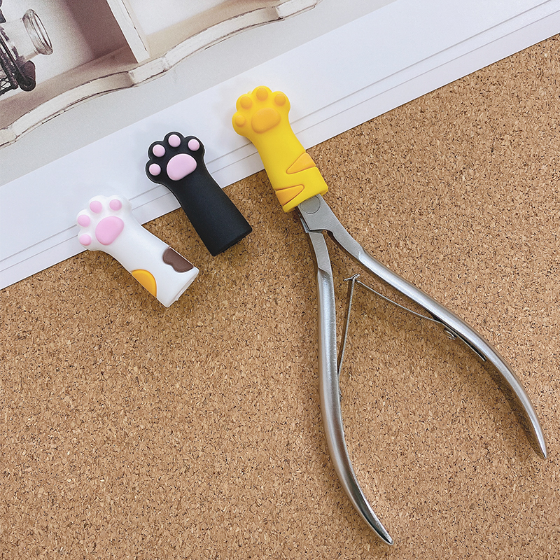 超可爱猫爪套死皮剪套putone putone橡胶死皮钳套美甲工具