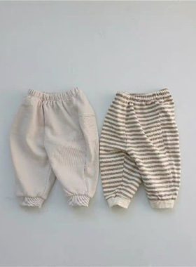 BBABBA韩版2022春装新款儿童休闲婴童卫裤男童长裤女宝宝春季裤子