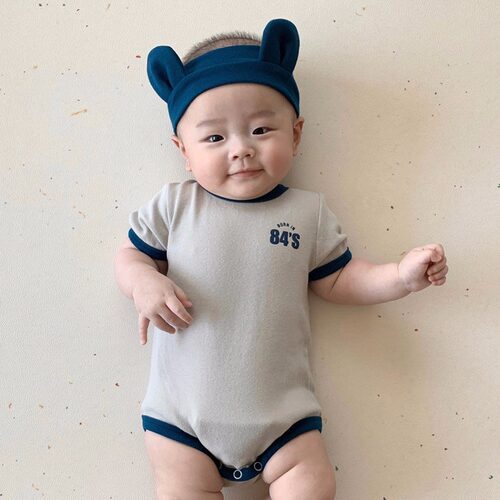 bbabba韩国棉质三角简约爬服哈衣