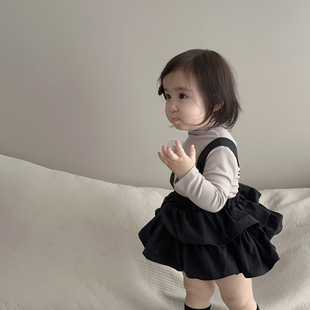 宝宝外出服婴童秋季衣服婴儿打底衫背带包屁裙裤套装长袖套头衫